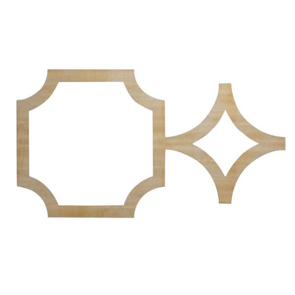Ekena Millwork 27 7/8 in. x 15 3/8 in. x 1/4 in. Hickory Medium Anderson Decorative Fretwork Wood Wall Panels (10-Pack)
