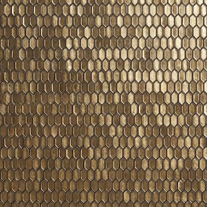 Glimmer Gold 11.61 in. x 11.73 in. Polished Glass Wall Mosaic Tile (0.94 sq. ft./Each)