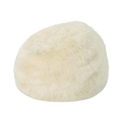 white bean bag fluffy