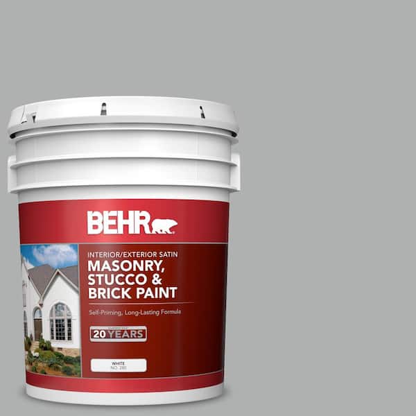 5 gal. #780F-4 Sparrow Satin Interior/Exterior Masonry, Stucco and Brick Paint