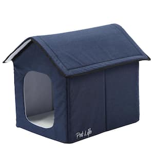 Large Blue Hush Puppy Electronic Heating and Cooling Smart Collapsible Pet House