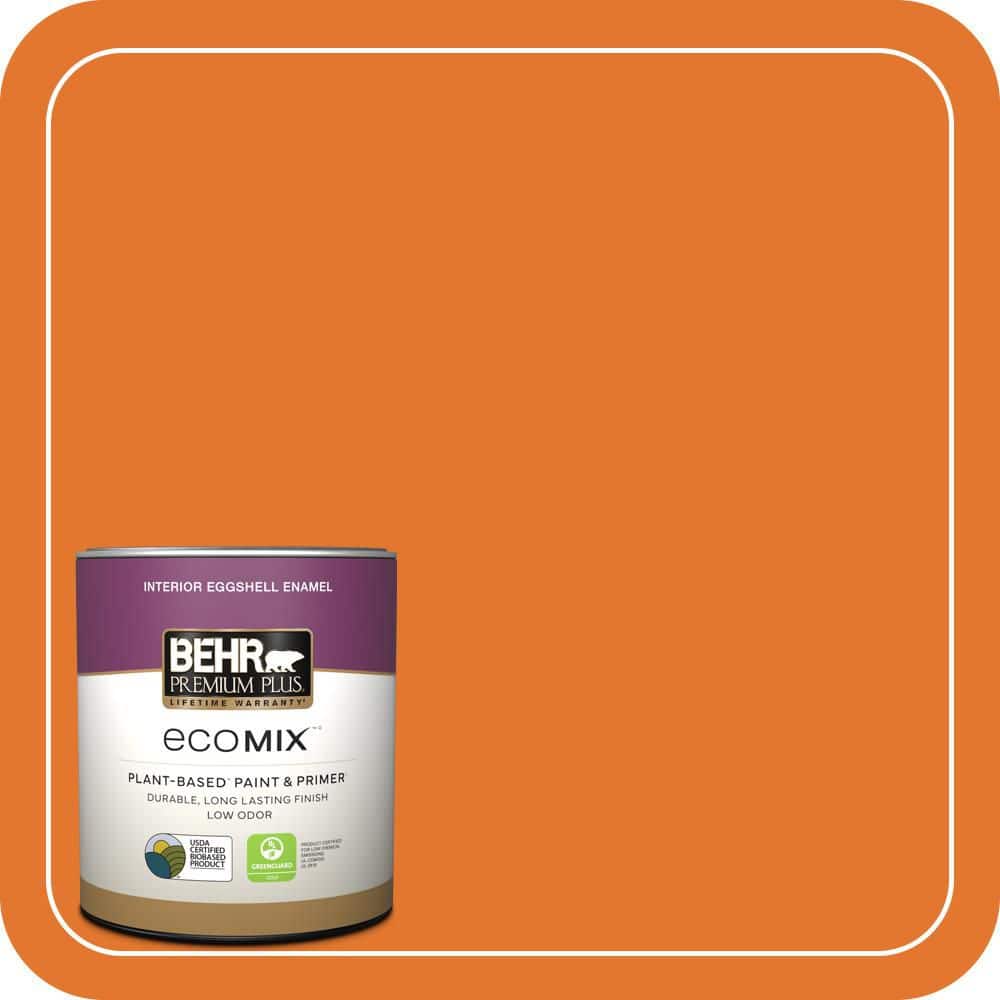 1 qt. #250B-7 Crushed Orange Eggshell Enamel EcoMix Plant-Based Interior Paint & Primer price history on PriceWatchPro