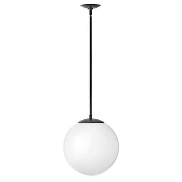 HINKLEY Warby 1-Light Black Globe Pendant Light