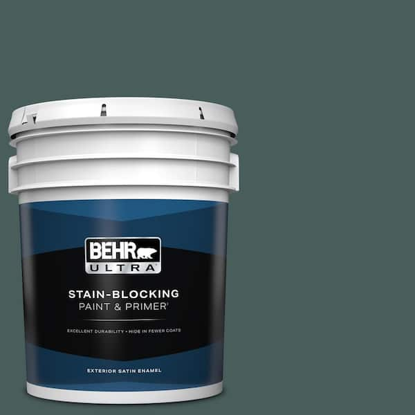 BEHR ULTRA 5 gal. #N430-7 Silken Pine Satin Enamel Exterior Paint & Primer