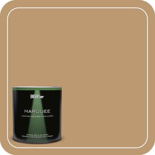 BEHR MARQUEE 1 qt. #ECC-24-1 Amber Leaf Semi-Gloss Enamel Exterior Paint & Primer