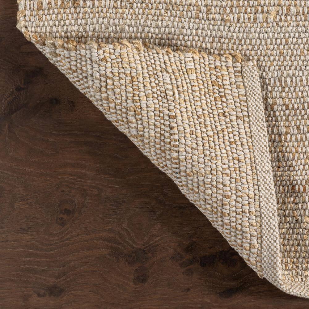 Elfriede Natural Jute-Cotton Blend 2x3 Handwoven Area Rug