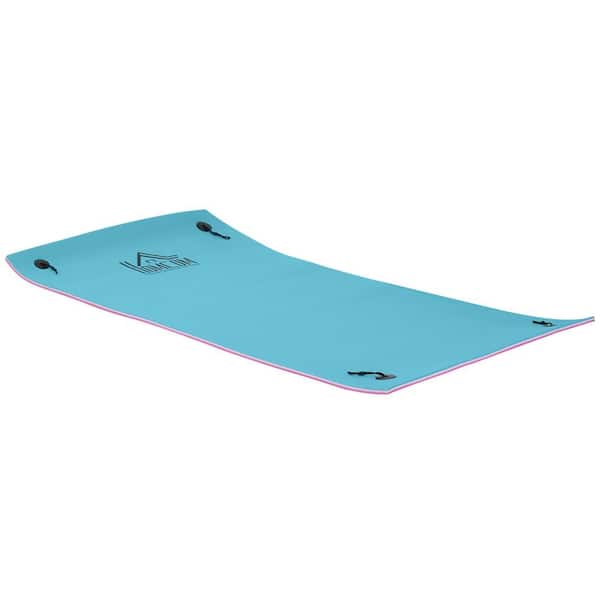 Huluwat Blue 9.7 ft. x 5 ft. 3-Layer Tear-Resistant Thick and Durable Floating Mat for Lake, Oceans