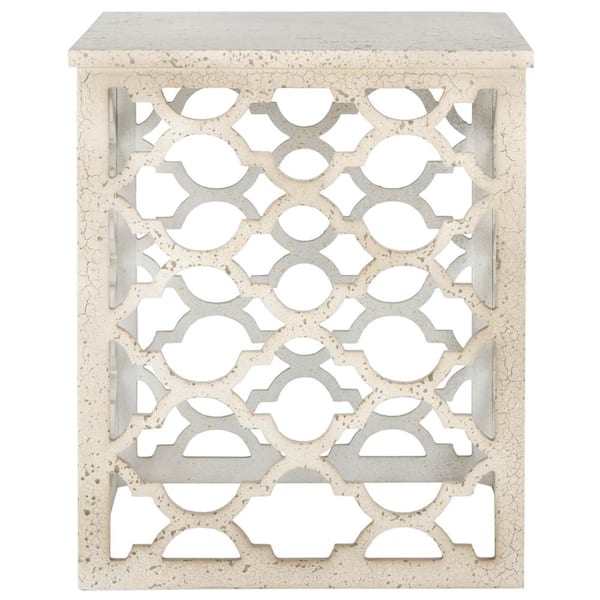 SAFAVIEH Lonny Rustic White End Table