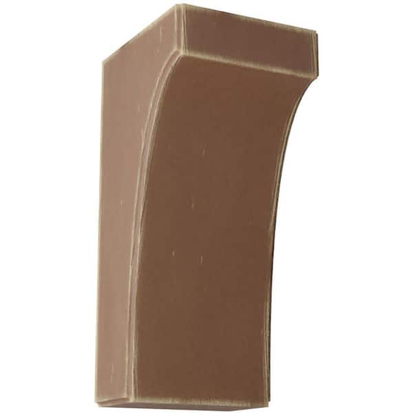 Ekena Millwork 5-1/4 in. x 12 in. x 6 in. Weathered Brown Clarksville Wood Vintage Decor Bracket