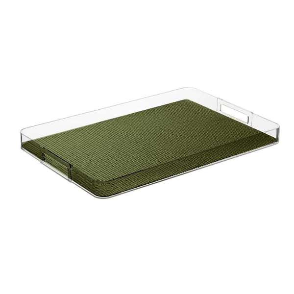 Fishnet Kale Green 19 in.W x 1.5 in.H x 13 in.D Rectangular Acrylic Serving Tray