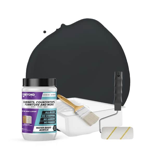 BEYOND PAINT 1 qt. Licorice Cabinets, Countertops, Furniture and More Multi-Surface All-in-One Interior/Exterior Refinishing Kit