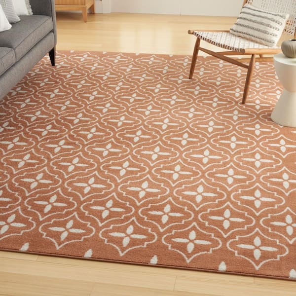 Essentials Copper 5 ft. x 7 ft. Moroccan Contemporary Area Rug