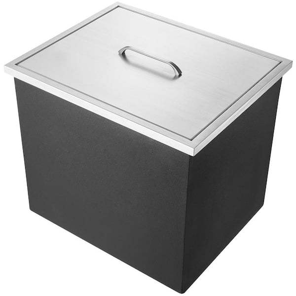 SVOPES 21 L x 17 W x 18 in. H Stainless Steel Drop-In Ice Chest, 40 qt. Commercial Cooler with Cover, Outdoor Kitchen Ice Bin
