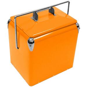 12 qt. Orange Retro Cooler