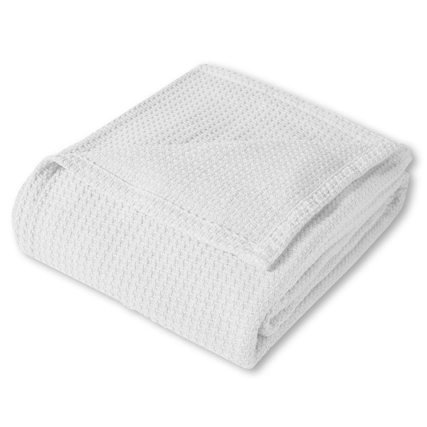 100% Cotton Grand Hotel Oversized Blanket, Full/Queen, White