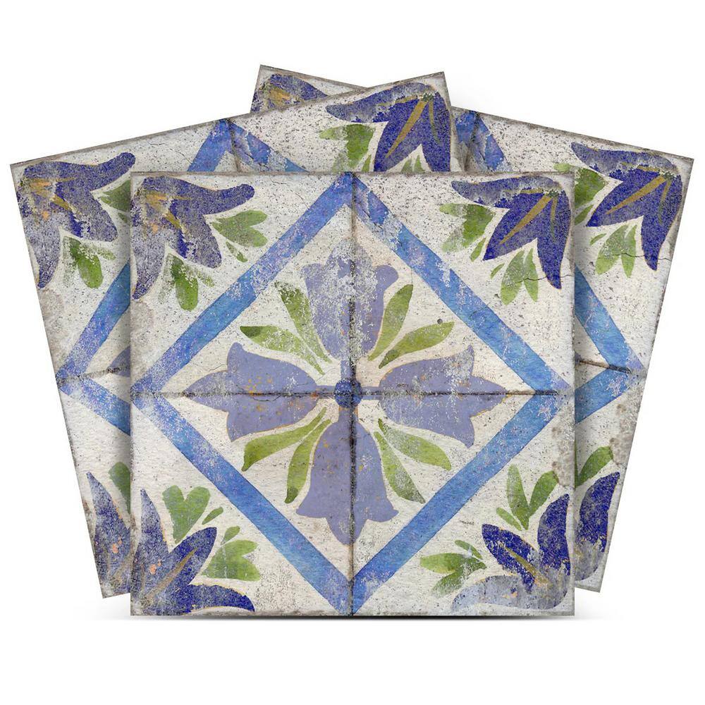 Blue, Green, Lavender, and Beige R73 7 in. x 7 in. Vinyl Peel and Stick Tile (24 Tiles, 8.17 sq. ft./Pack) price history on PriceWatchPro