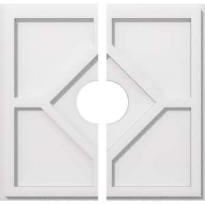 1 in. P X 6-1/4 in. C X 18 in. OD X 4 in. ID Embry Architectural Grade PVC Contemporary Ceiling Medallion, Two Piece
