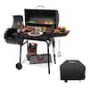 Royal Gourmet Charcoal Grill with Offset Smoker and Side Table in Black plus a Cover CC1830SC