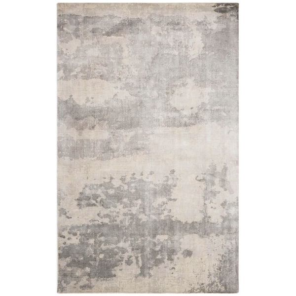 Mirage 6 ft. x 9 ft. Gray Distressed Marble Area Rug