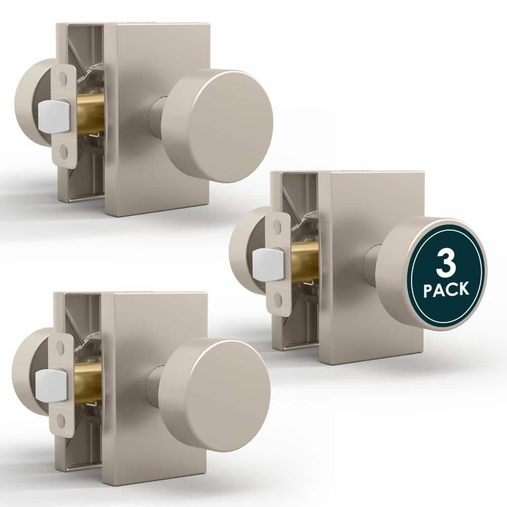 Laura Passage Door Handles - 3 Pack Reversible Interior Door Handles - Satin Nickel price history on PriceWatchPro