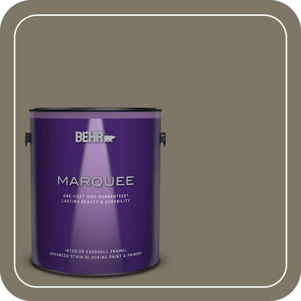 BEHR MARQUEE 1 gal. Home Decorators Collection #HDC-NT-05 Aged Olive Eggshell Enamel Interior Paint & Primer