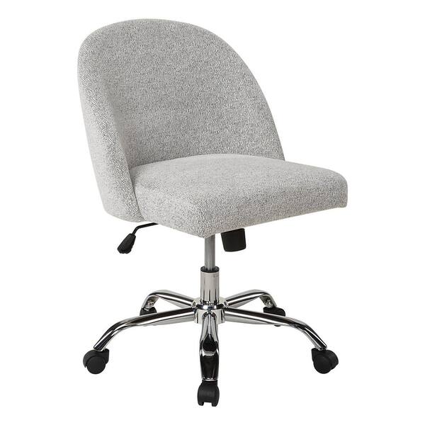 Office Star Products Layton Series Executive in Parchment Fabric and a Chrome Base Mid Back Office Chair