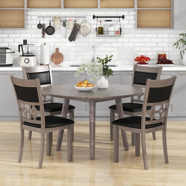 Cappuccino Upholstered Dining Chair Armless Chair with Padded Backrest & Seat Set of 2