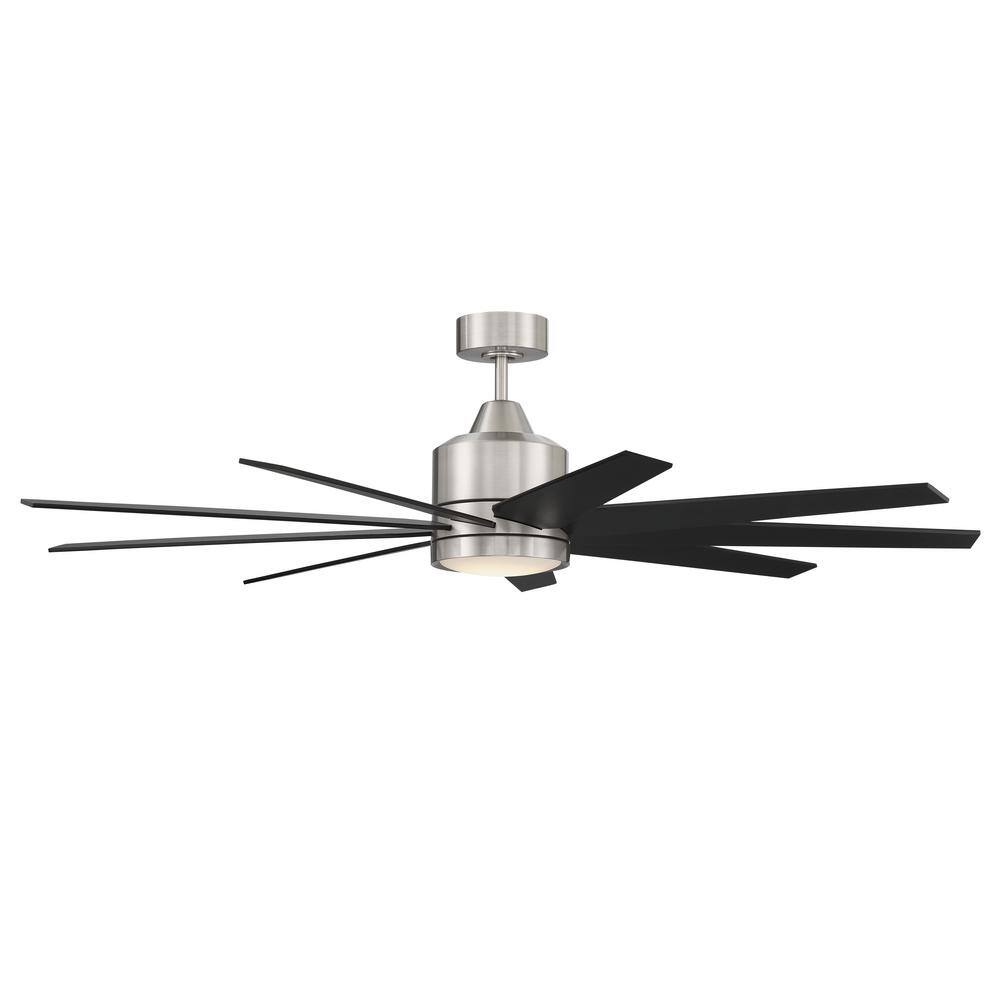 Champion 60" Brushed Nickel Ceiling Fan with LED Light and Remote