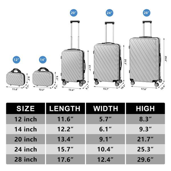Hikolayae 5-Piece Myrtle Springs Nested Hardside Luggage Set in Elegant Rosegold TSA Compliant