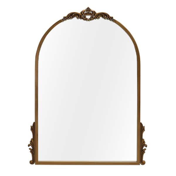 Sxiawe 20 in. W x 26 in. H Baroque Arched Classic Metal Framed