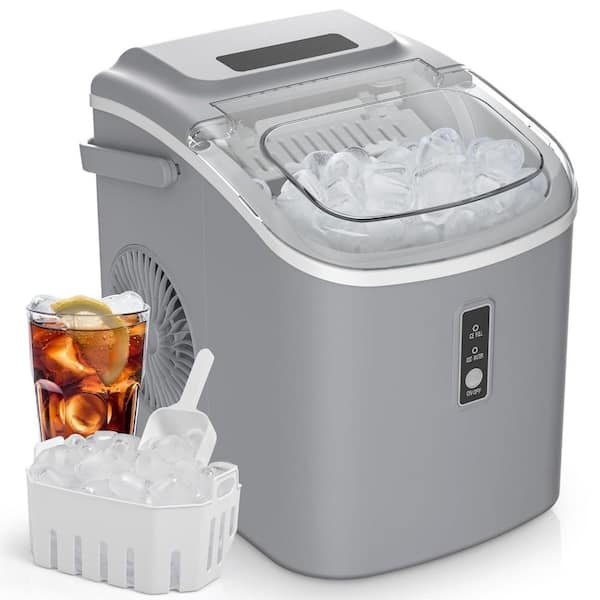 SIMZLIFE 8.74 in. 26.5lb./24H Bullet Ice Countertop Portable