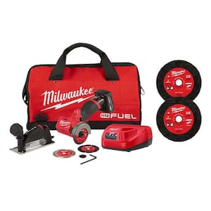 M12 FUEL 12V 3 in. Lithium-Ion Brushless Cordless Cut Off Saw Kit with 3 in. Metal Cut Off Wheels (6-Pack)