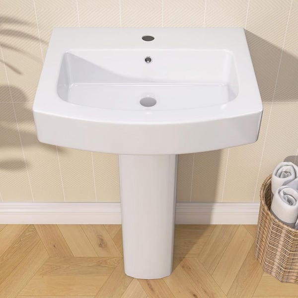 Zeafive 22 in. W x 17 in. D Pedestal Sink Basin Combo in