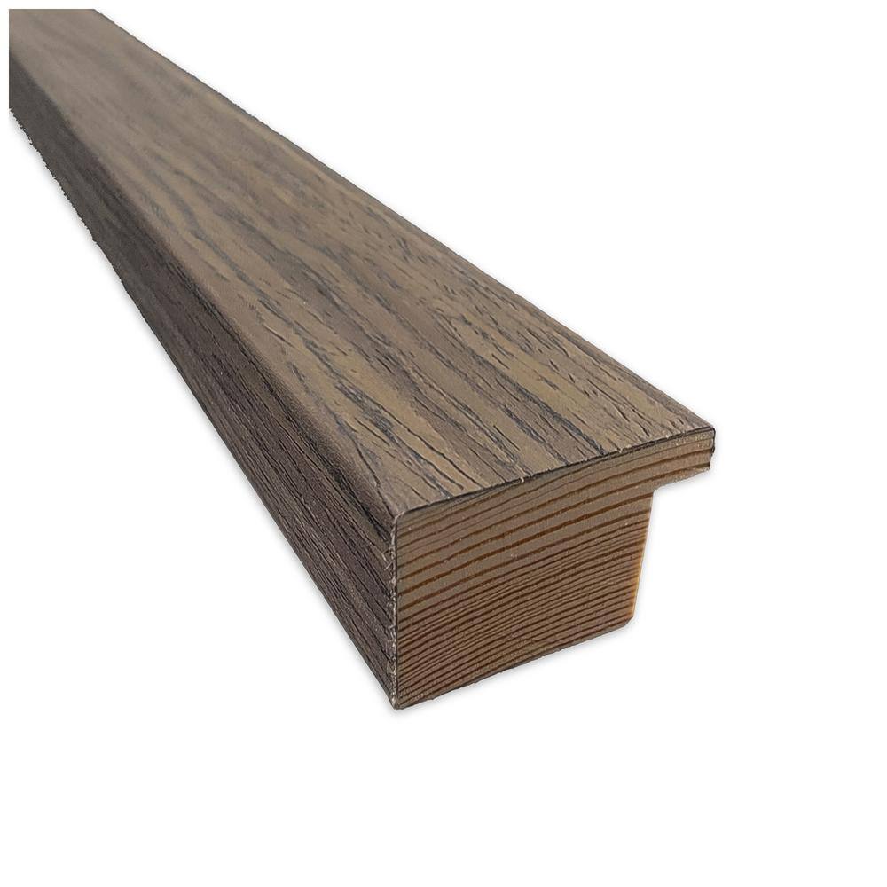 Woodgrain Stripe 18" x 22" Brown Fir Framed Wall Mirror
