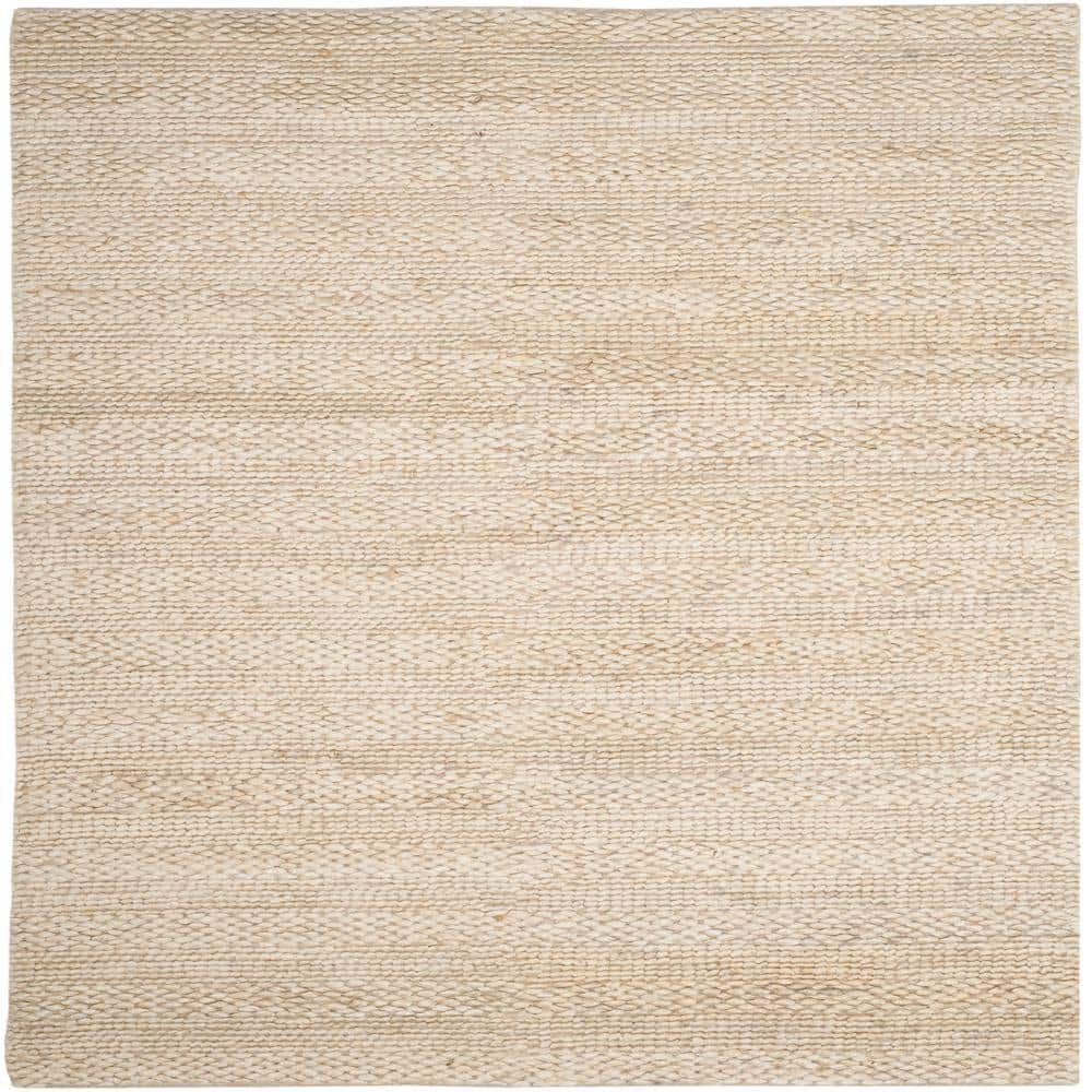 SAFAVIEH Natural Fiber Bleach 12 ft. x 12 ft. Solid Color Square Area ...