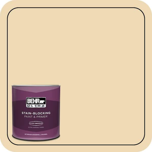 BEHR ULTRA 1 qt. #340E-3 Bavarian Cream Extra Durable Eggshell Enamel Interior Paint & Primer