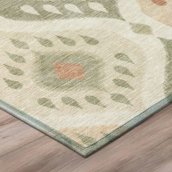 Chantille Machine Washable Indoor/Outdoor Abstract ACN3123 Sage 8 ft. x 8 ft. Round Rug