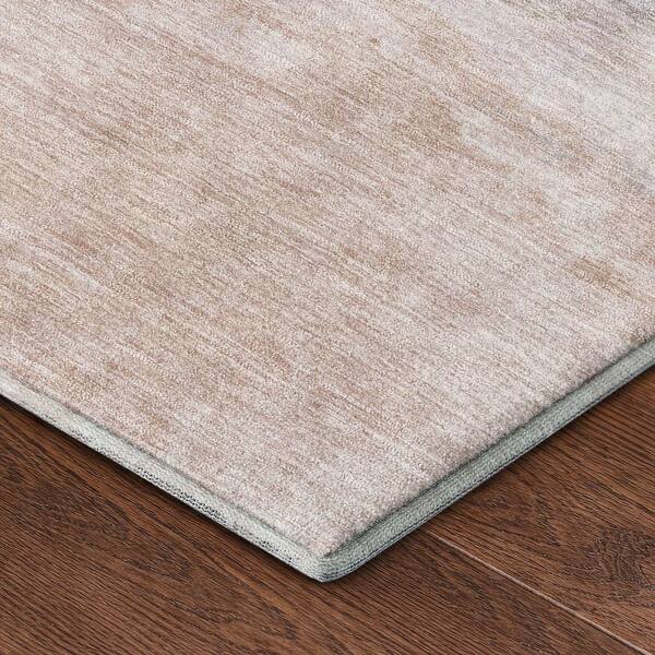 Mayfield Premium Machine Washable Abstract AMF2443 Taupe 9 ft. x 12 ft. Area Rug