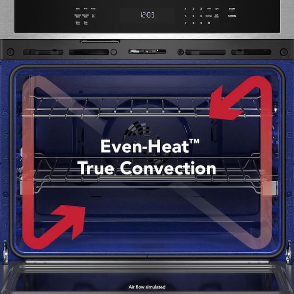 KitchenAid 30 in. Single Electric Wall Oven with Air Fry Mode in