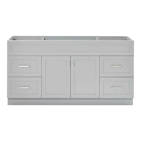 ARIEL Hamlet 66 in. W x 21.5 in. D x 34.5 in. H Single Bath Vanity Cabinet without Top in Grey