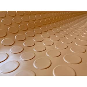 Coin 5 ft. x 10 ft. Sandstone Commercial Grade Vinyl Garage Flooring Cover and Protector
