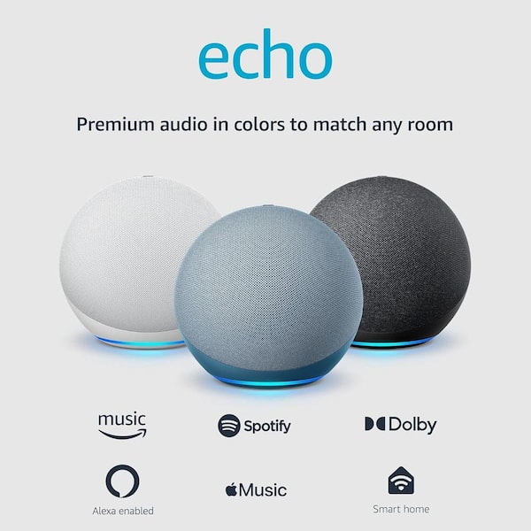 Amazon Echo (4th Gen) with Premium Sound, Smart Home Hub, and