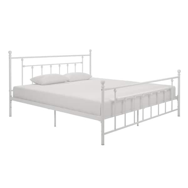 DHP Mia White Metal King Bed DE83623 - The Home Depot