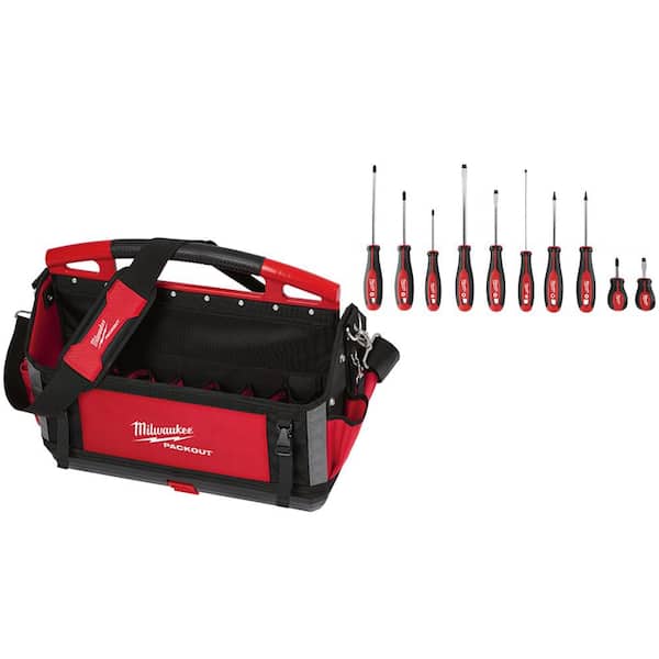 Milwaukee 20 in. PACKOUT Tote with Screwdriver Set (11-Piece)