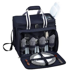 Deluxe Picnic Cooler for 4 in Bold Navy
