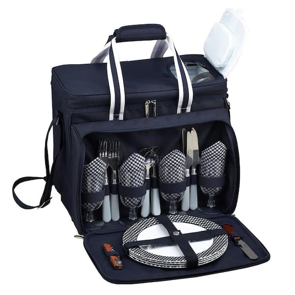 Unbranded Deluxe Picnic Cooler for 4 in Bold Navy