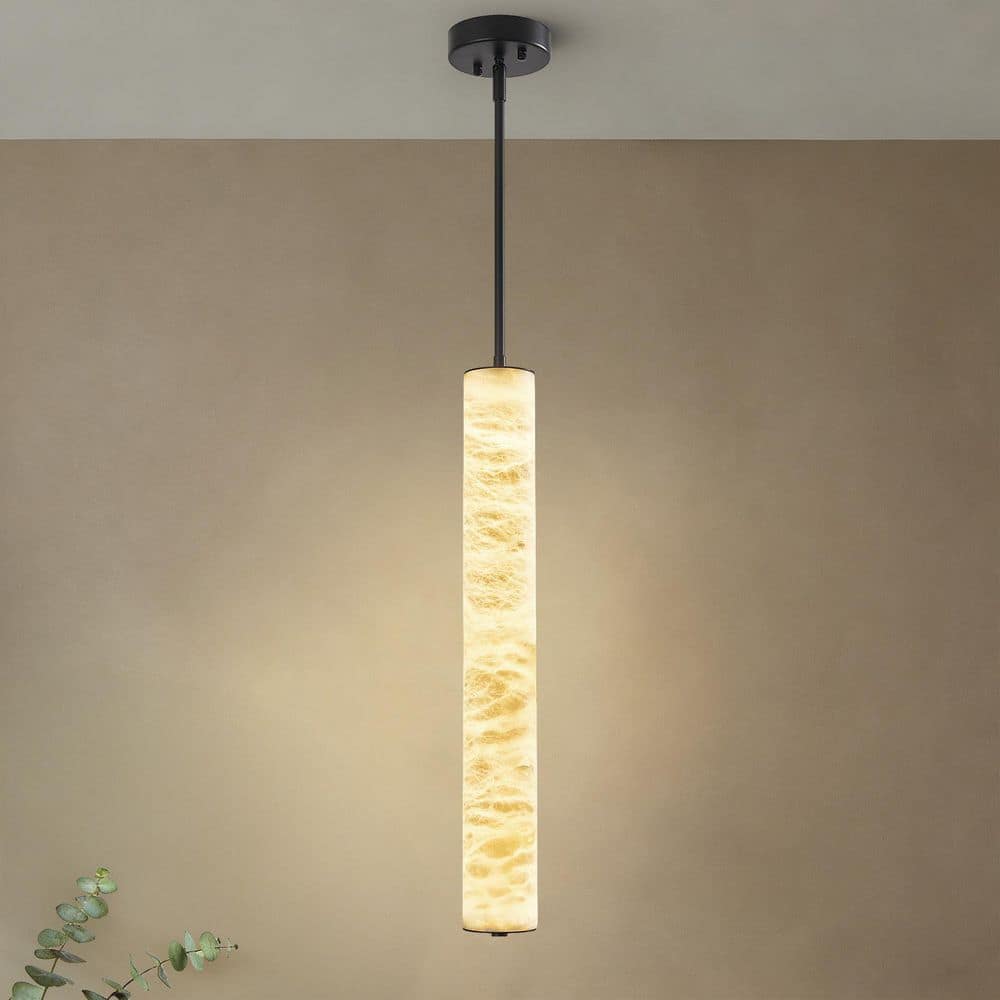 Home Lighting 14W 1-Light Black Modern Adjustable Alabaster Integrated LED Pendant Lights for Kitchen Island (M1-Pack) price history on PriceWatchPro