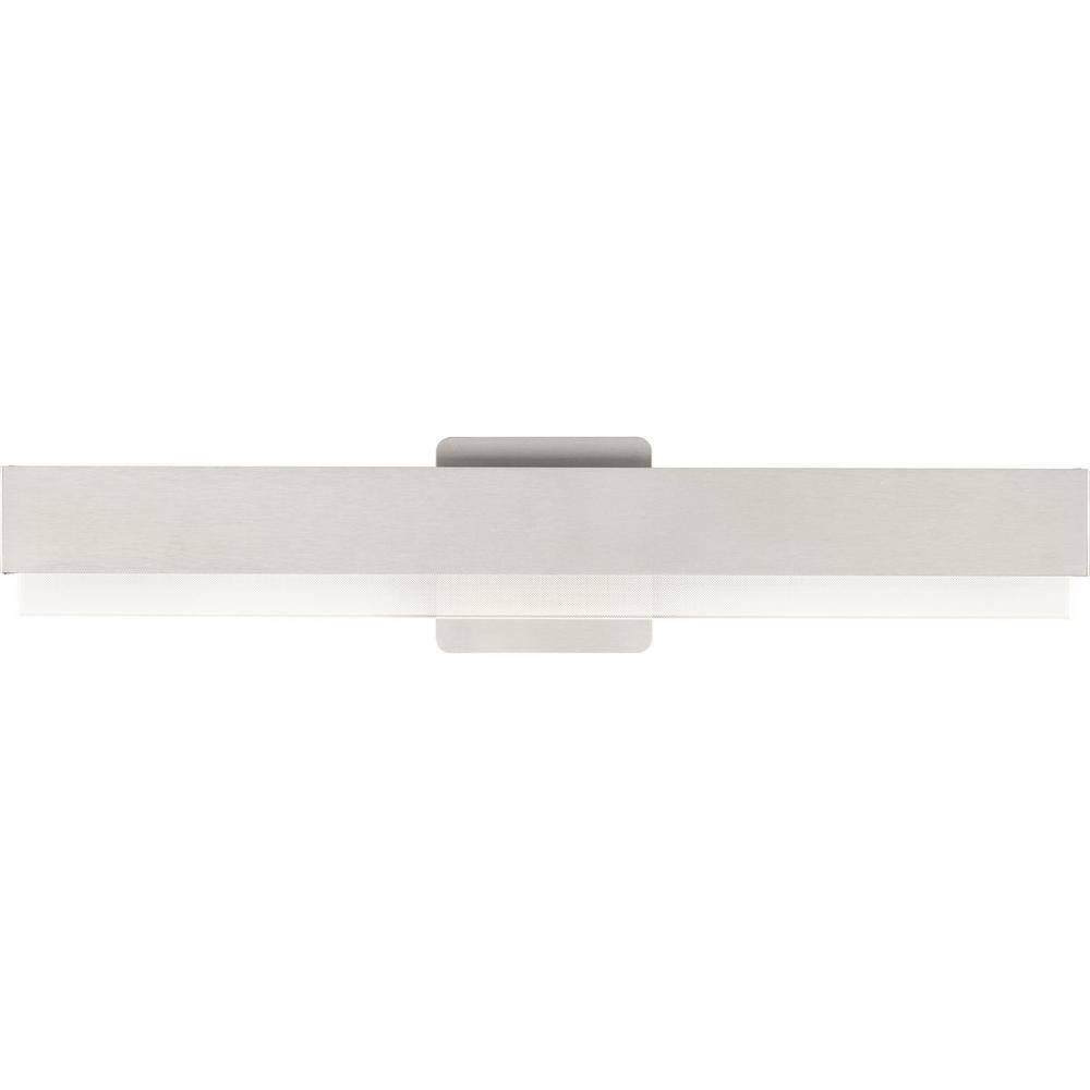 Brushed Nickel 24" LED Linear Vanity Light with Acrylic Shade