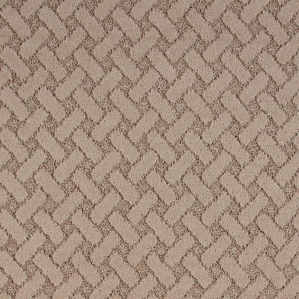 Ashridge Cove Beach Shores Beige 37 oz. Polyester Patterned Installed Carpet