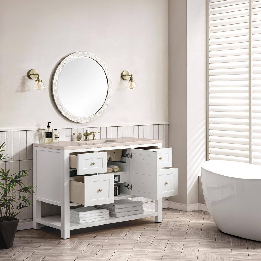 Breckenridge 48" White Solid Wood Single Vanity